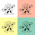 design your objects as a 50s cartoon