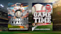 design a premium baseball game poster ,baseball league flyer