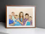 sketch handmade color pencil portrait drawing with shipping