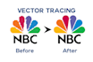 manual vector tracing, vectorization, illustration, and image trace