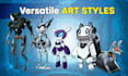 design an elite 2d mecha character for your game