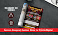 design print ad, magazine ad, newspaper ad, one pager, flyer or poster