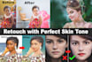 photo enhance, improve resolution and retouching image