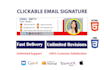 make html email signature, outlook signature,mail signature for all devices