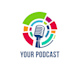 creative podcast logo in high definition with satisfaction