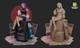 make a 3d character for a game or 3d printing