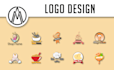 create simple and unique logo with 10 alternative design