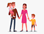 draw an illustrated family portrait