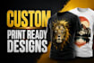 design custom t shirt designs for etsy, printify and pod