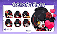 create custom vtuber chibi for twitch emotes or sub badges