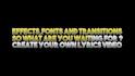 create karaoke lyric video professionally within 24 hours