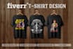 make a custom amazing creative illustrated t shirt design