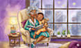 create african american childrens book illustrations in cartoon style