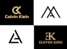 design clever monogram text logo