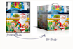 convert your flat 2D image into a 3D box, 3d book
