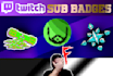 create custom twitch sub badges and emotes