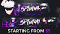 create a professional custom anime banner, header