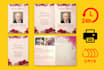 design magazine style obituary funeral program memorial card