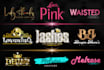 do glitter feminine eyelashes, hair, nail, beauty salon logo
