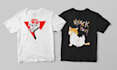 illustrate tshirts and merchandise