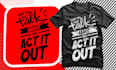 create custom typography and bulk t shirt design