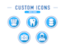 design custom web icon set