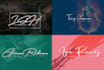 design script style, handwritten,real estate signature logo