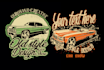 draw vintage car illustration for t shirt design