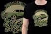 draw vintage car illustration for t shirt design