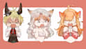 make a cute chibi illustration of your anime oc or idol