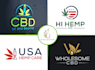 do medical marijuana hemp and cbd oil logo design