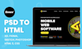 convert your PSD to responsive HTML, PHP website