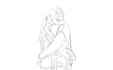 draw minimalist single line art cartoon couple portrait for a birthday gift