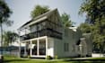 create 3d rendering for house exterior, architecture design