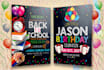 do amazing kids birthday summer school event flyers