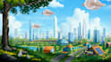 make anime background and environment concept art