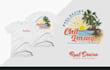 surfing summer t shirt and logo design