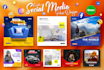 design creative social media post, banner ads design