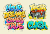 design cool graffiti pop art font logo for you
