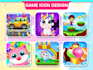 design high quality game icon and app icon
