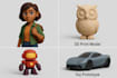 design custom 3d models, characters, or products