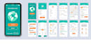 design UI mobile app iphone android and mockups