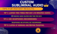 create custom subliminal audio with a powerful booster