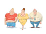 draw a cartoon characters in a funny sketch