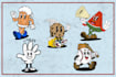 draw a retro vintage 30s cartoon character