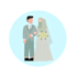 draw cute character for your wedding invitation