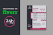 design invoice, letterhead, receipt, proforma, and quotation template