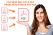 combine merge convert multiple pdf pages into a single file