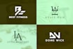 design a professional monogram or initial letter logo