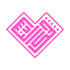 make arabic logo love shape